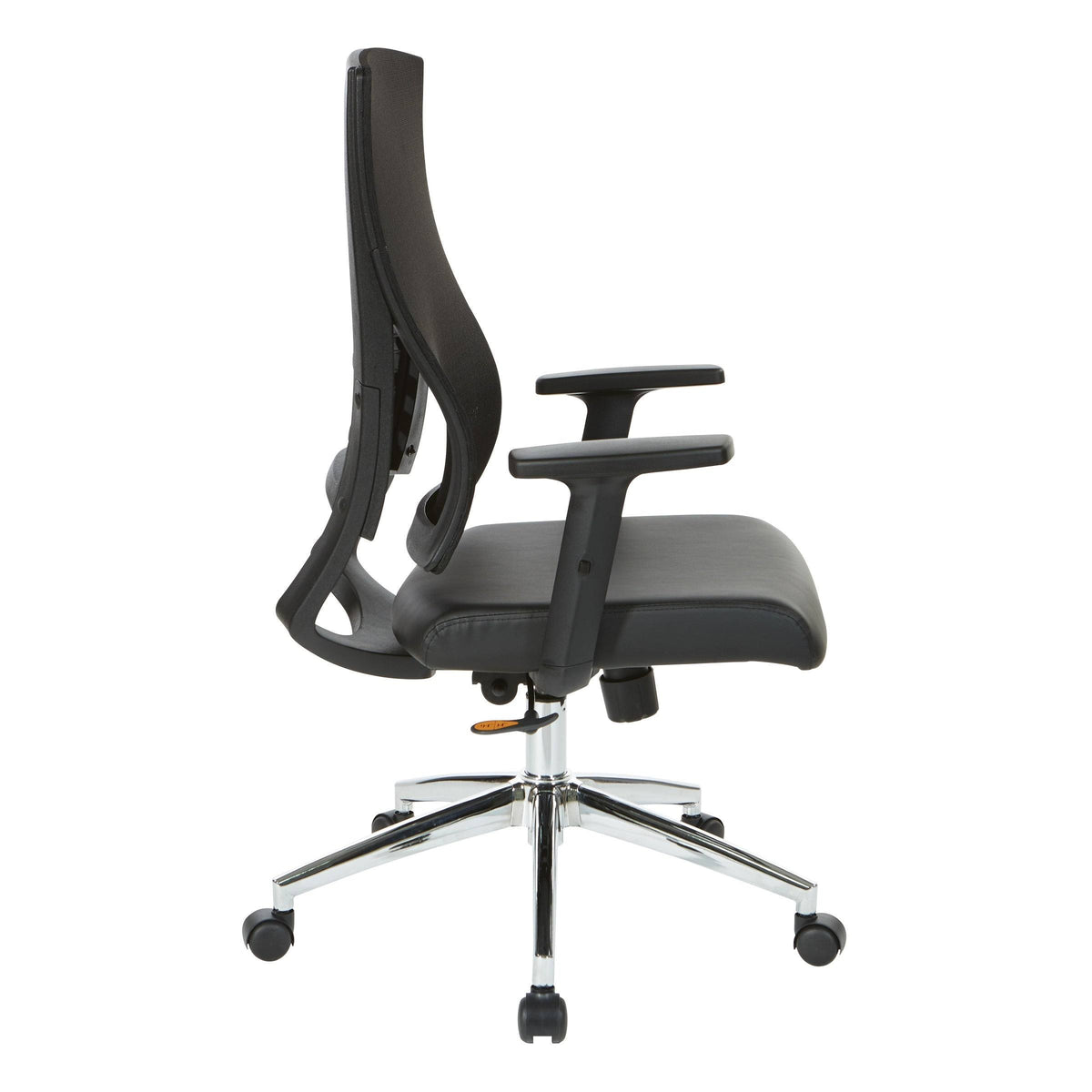 Bonded Leather Seat Office Chair with Black Frame V329302