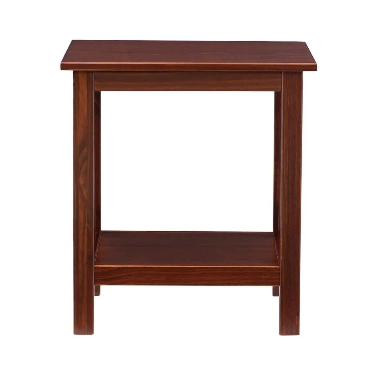 Wood X-Design End Table in Antique Brown J72554