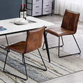 Faux Leather Dining Chairs with Metal Legs C12921