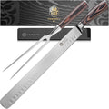 12-Inch Carving Slicing Knife & 6-Inch Meat Fork Set Forged High Carbon Stainless Steel with Blade Guard M860735