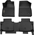 Black Heavy Duty All Weather Floor Mats Liners for Car Front and Rear O9062