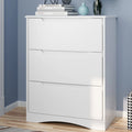 White 3 Drawer Wood Dresser I91765