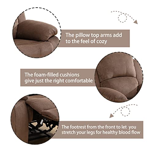 Dark Grey Flannel Fabric Recliner Sofa Set with Cup Holders and Storage Console Z8397