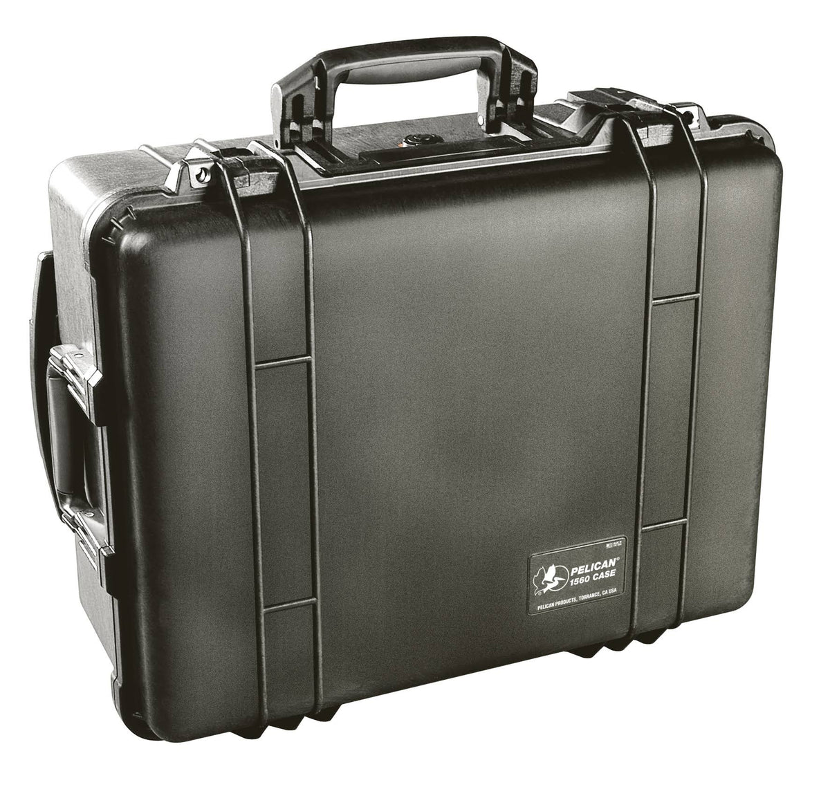 Black Hard Case with Cubed Foam Interior & Wheels Y9212