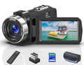 64MP 18X Digital Camcorder with 3.0 inch Flip Screen, 32GB SD Card, Two Batteries and External Mic B324