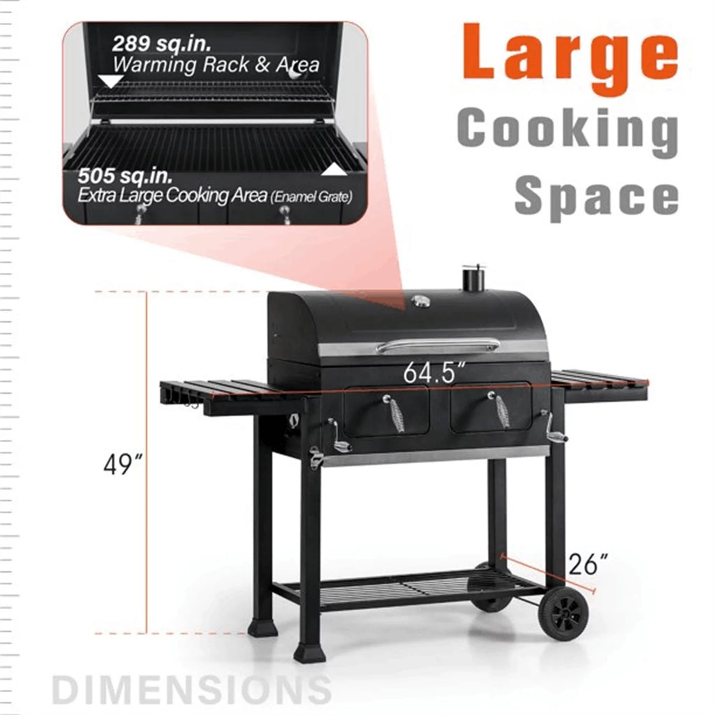 Charcoal Grill Portable BBQ Grill Black R3927