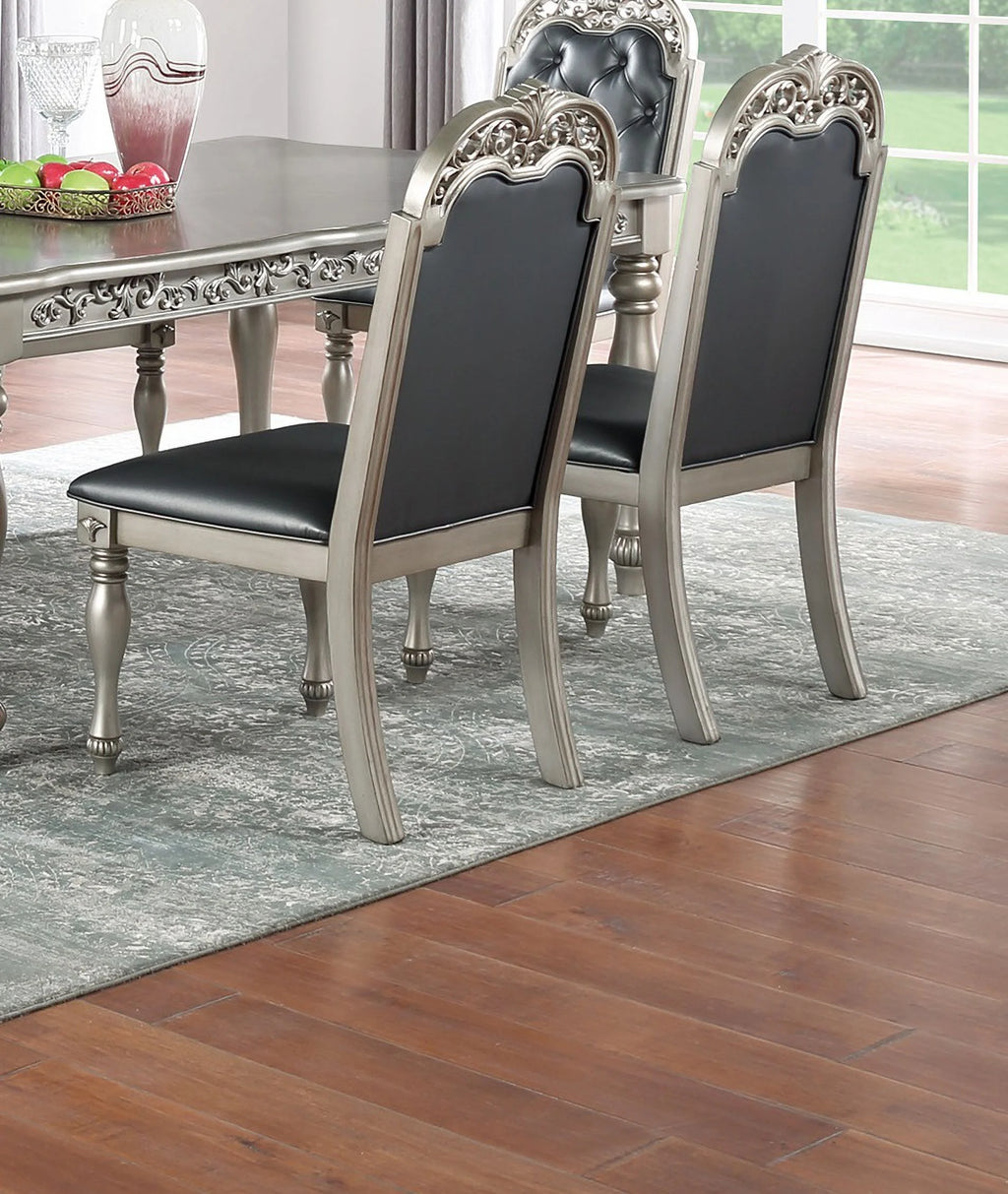 Set of 2 Grey Upholstered Dining Chairs P561698