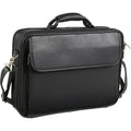 Black Leather Notebook Computer Bag P21122