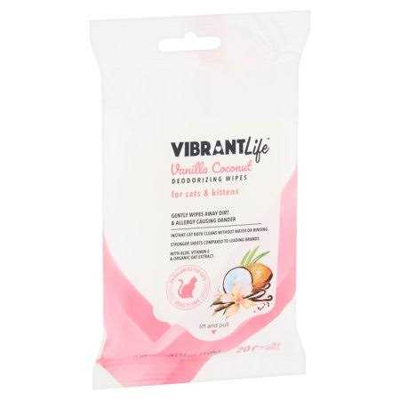 Vanilla Coconut Deodorizing Wipes for Cats & Kittens Y137146