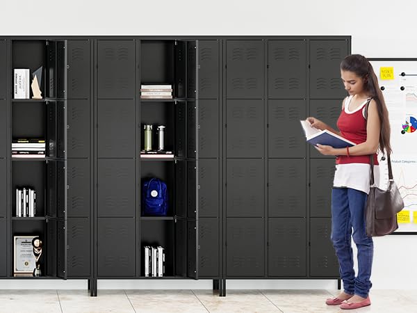 Blue Steel 3 Doors Metal Storage Locker G6243