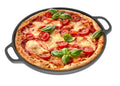 Black 12 in x 14 in x 1 in Cast Iron Baking Pizza Pan N657