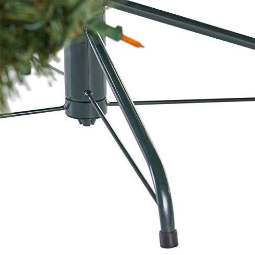 7.5-Foot Pre-Lit Hinged Green Fir Tree C1758