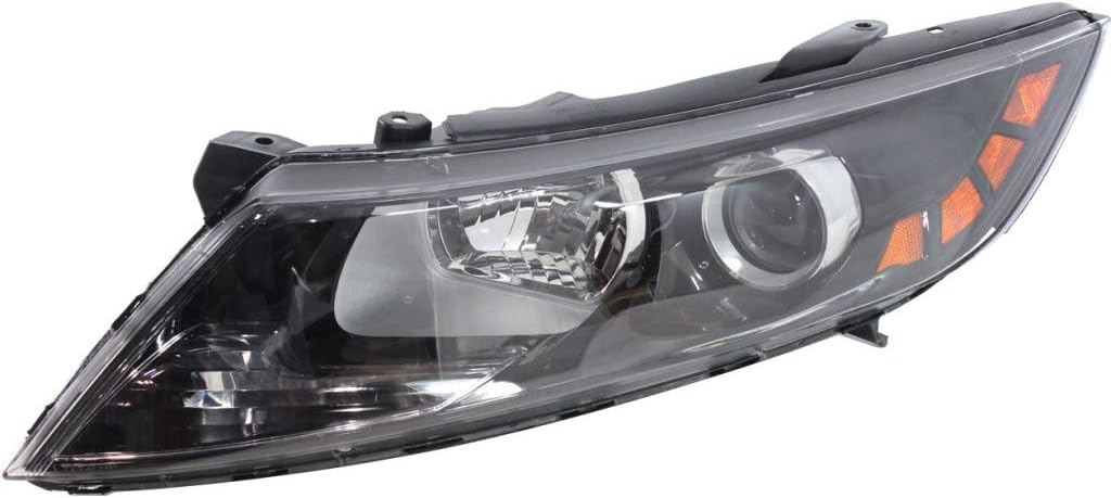 Halogen Headlight for 2011-2014 KIA Optima, Driver and Passenger Side, Unpainted, Bulbs Included D301