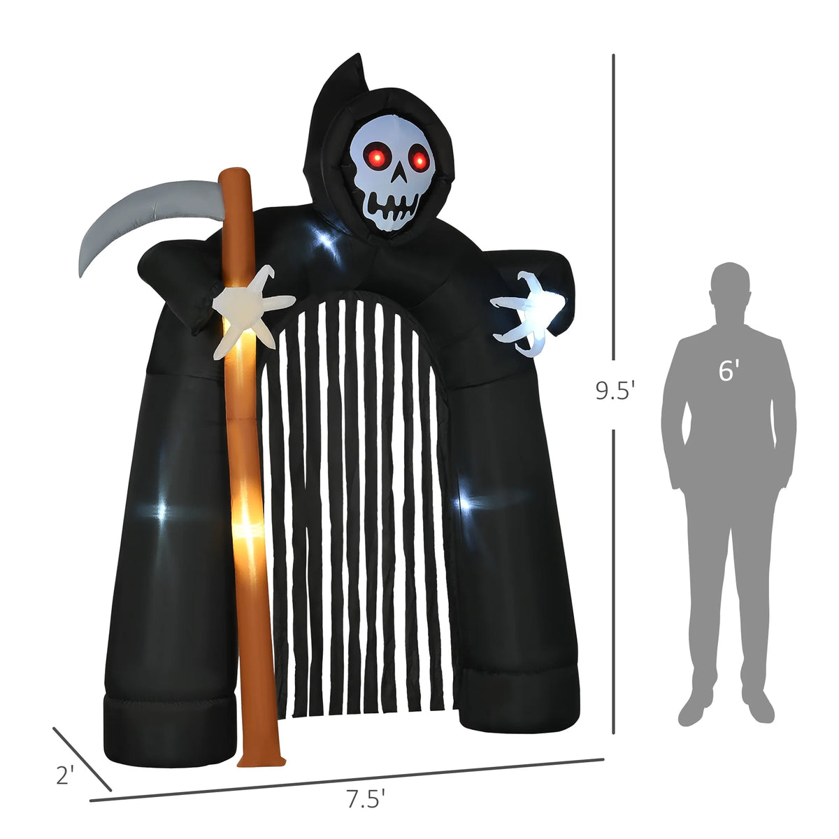 Halloween Grim Reaper Arch Inflatable Decor F293073