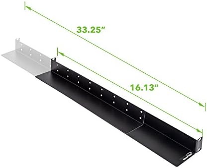 1U Rack Mount 4-Post Shelf Rail Full Depth 33.5 Inches Pack of 2 U48665