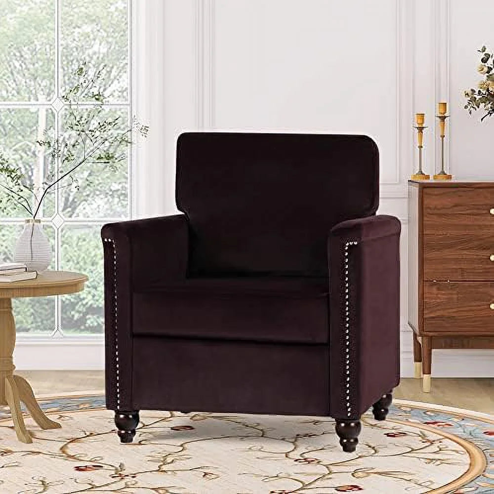 Upholstered Linen Accent Chair Q16713
