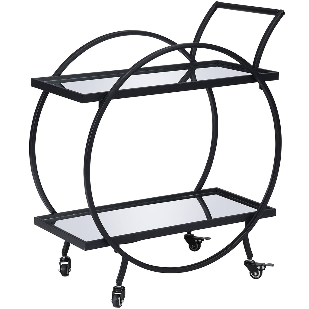 Gold/Brown Bar Cart X80758