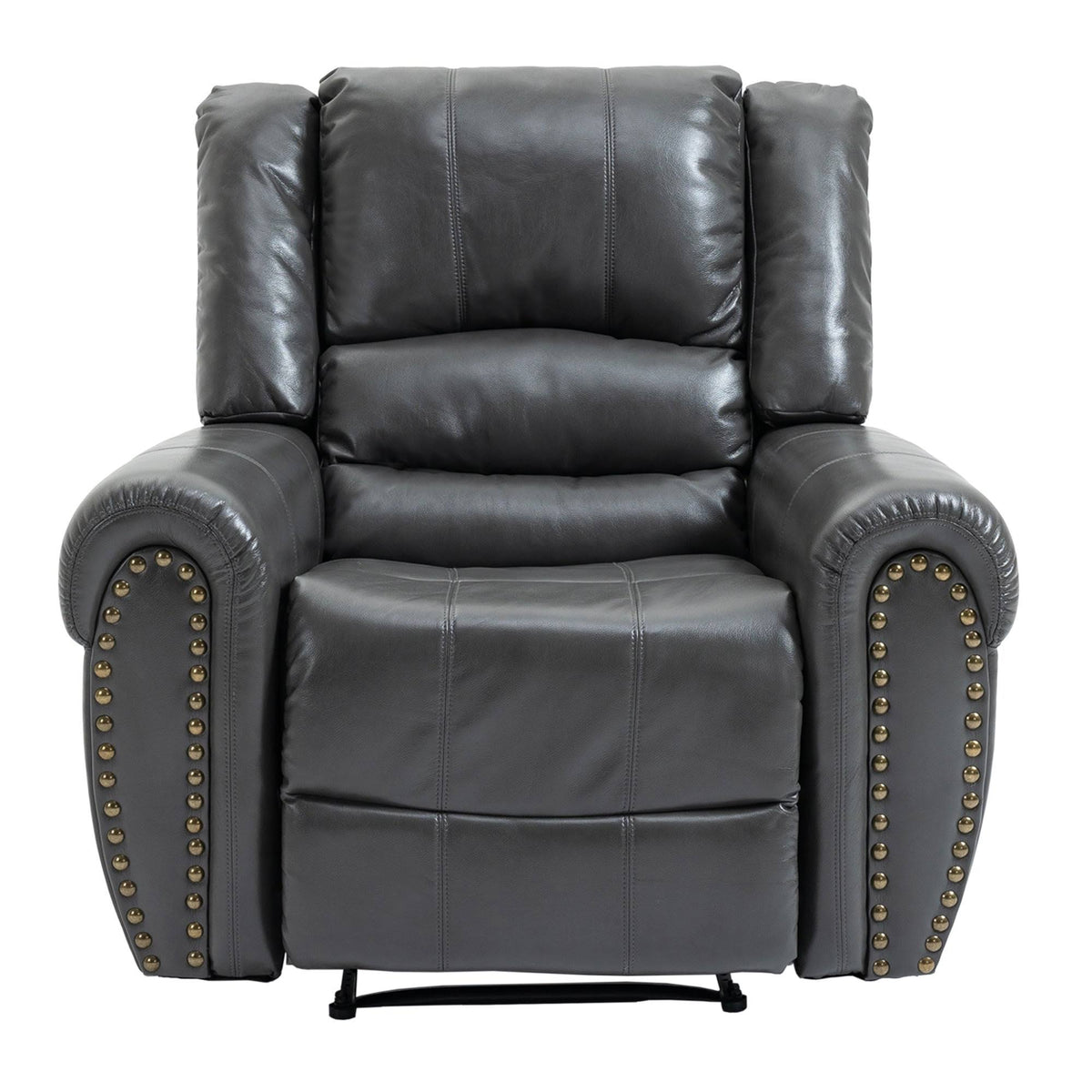Grey Microfiber Manual Standard Recliner L8831