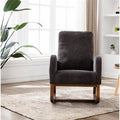 Dark Gray Fabric Rocking Chair K524317