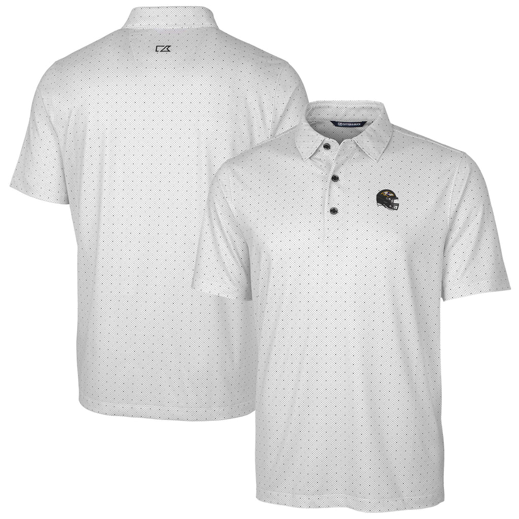 Charcoal Print Stretch Polo H1929
