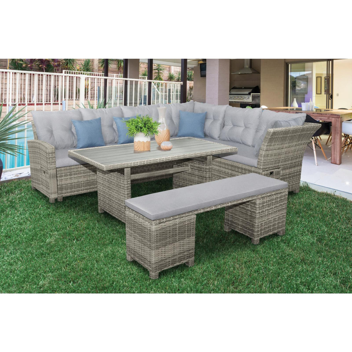 6 Piece Modular Patio Sectional S3163