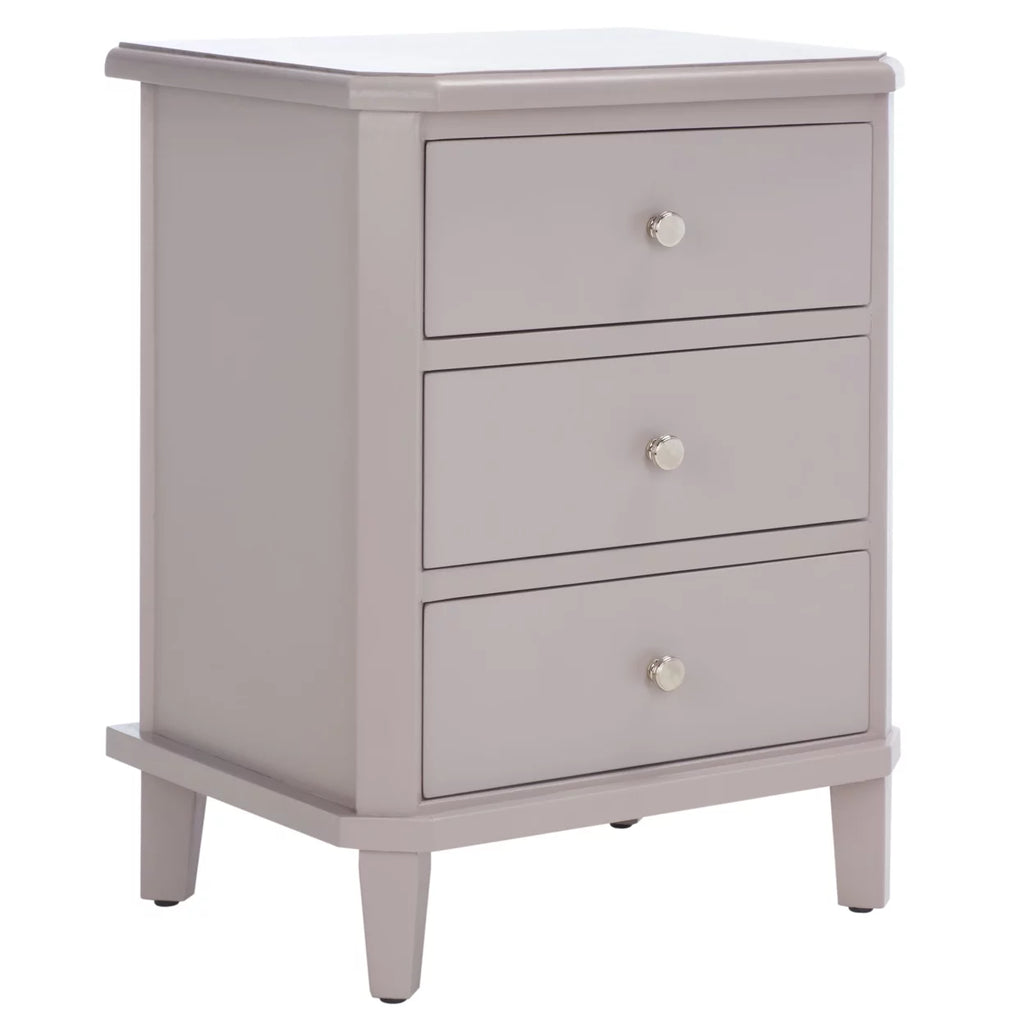 Grey End Table With Storage Drawers T320