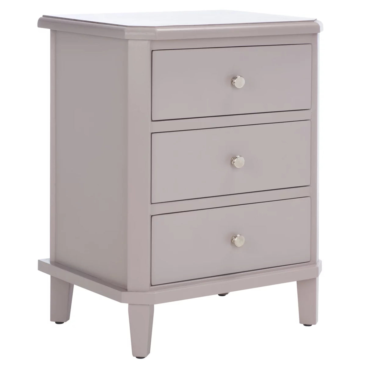 Grey End Table With Storage Drawers T320