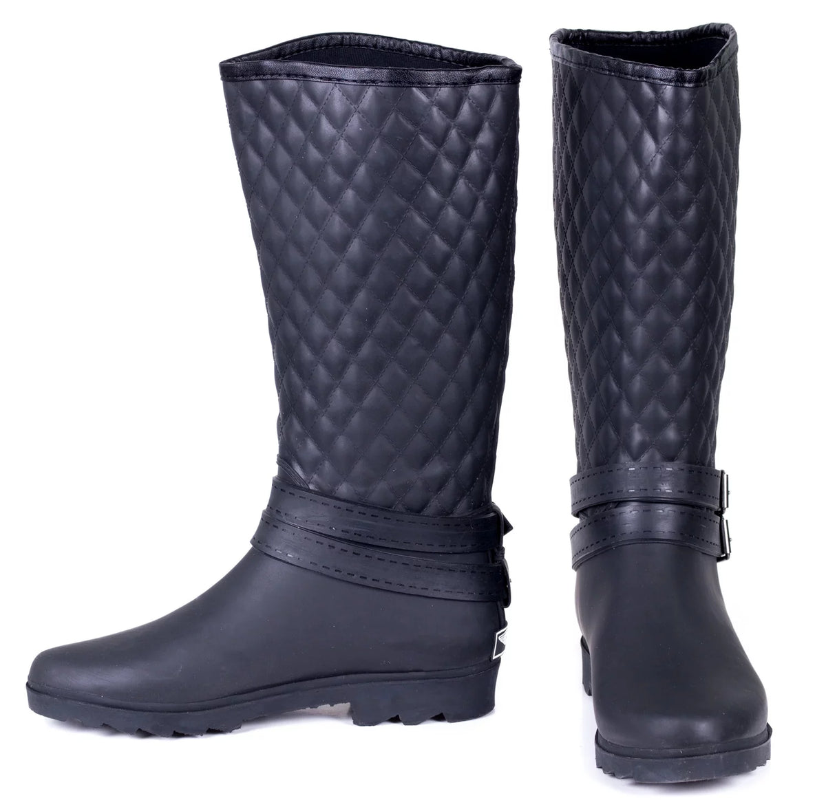 Quilted Double Buckle Tall Rain Boot H332294