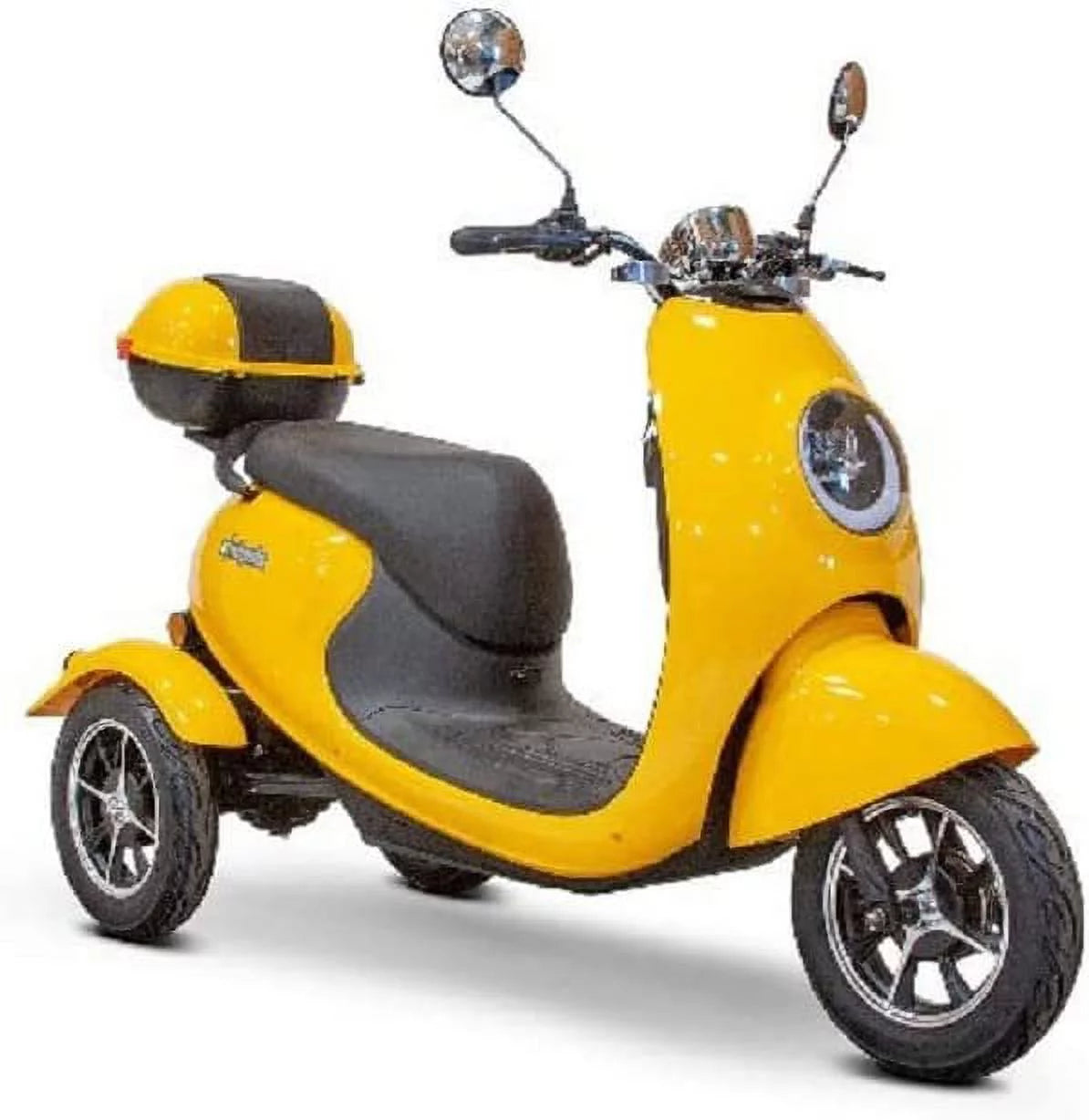 3 Wheels Mobility Scooter 40 Miles 350 LBS Yellow W558246