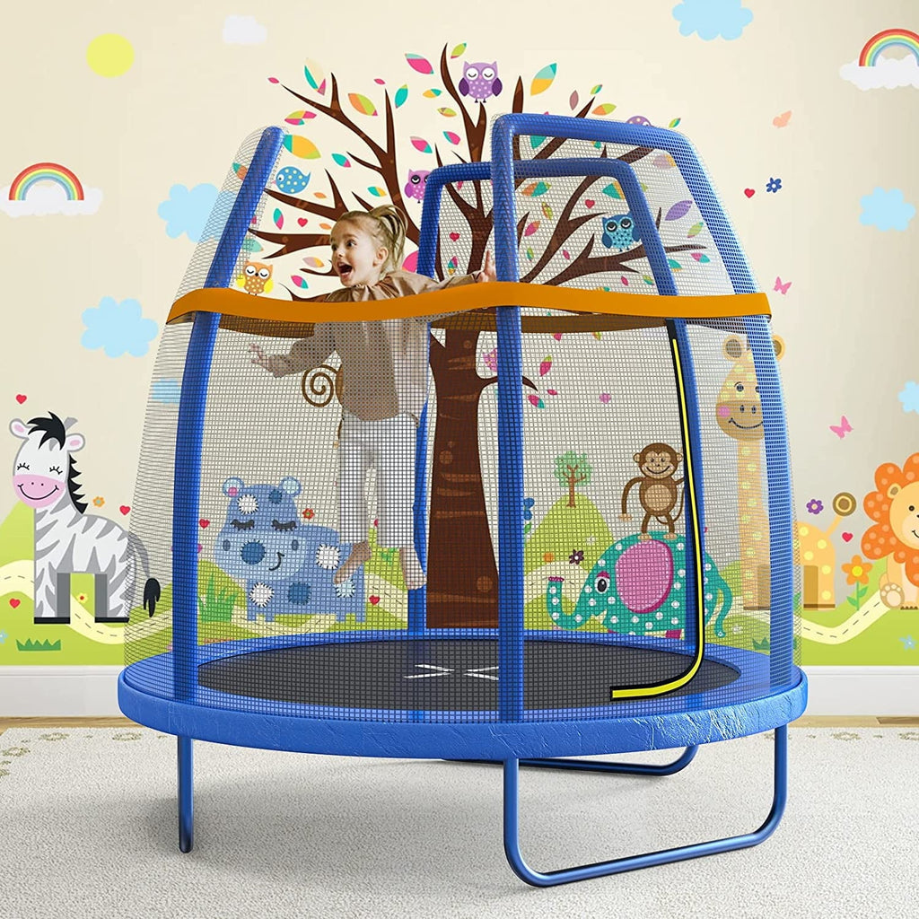7 FT Trampoline with Enclosure Net & Safety Pad F539