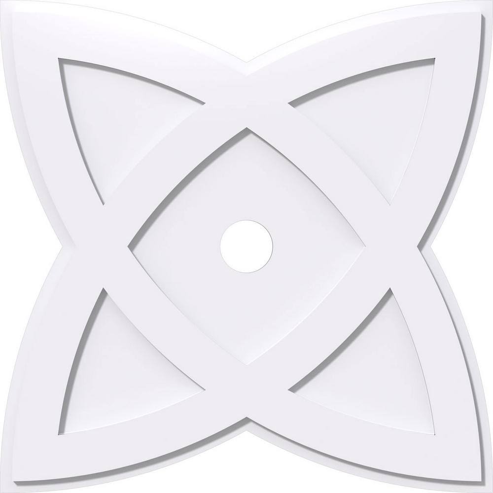 28 inchod x 3 inchid x 10 1/2 inchc x 1 inchp PVC Ceiling Medallion L163