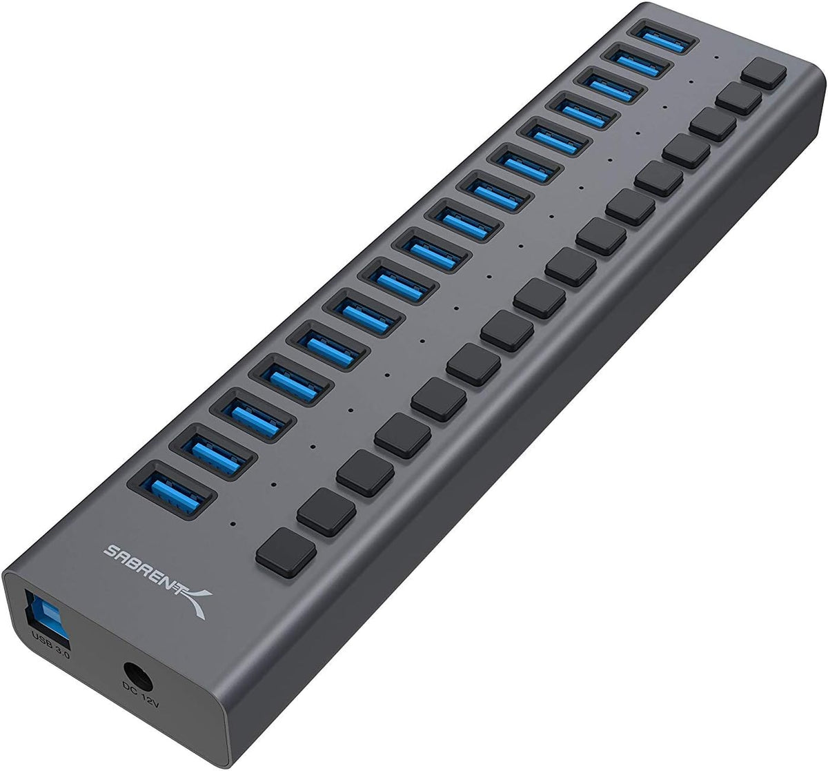 16-Port USB 3.0 Data Hub and Charger with Individual Switches S189