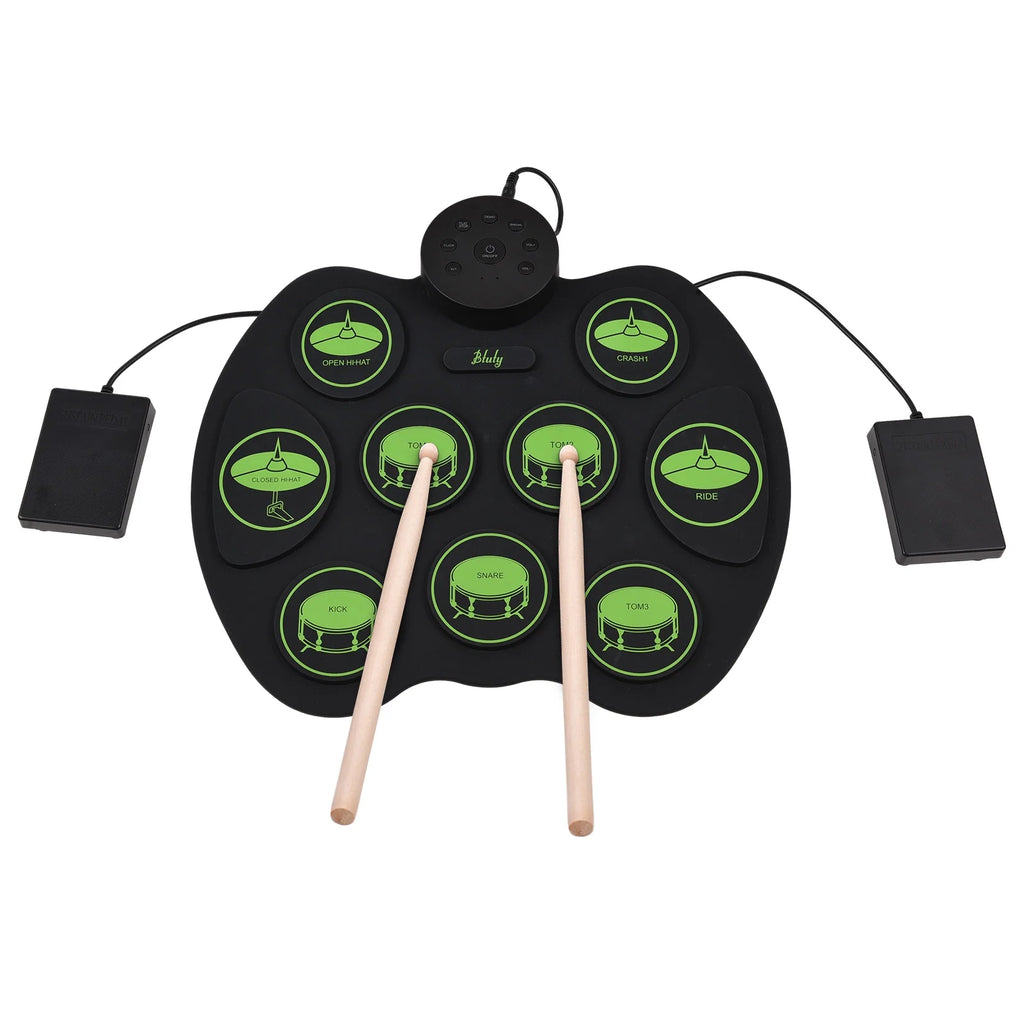 Sensitive Electronic Drum Set 9 Drum Pads 2 Foot Pedals V223511