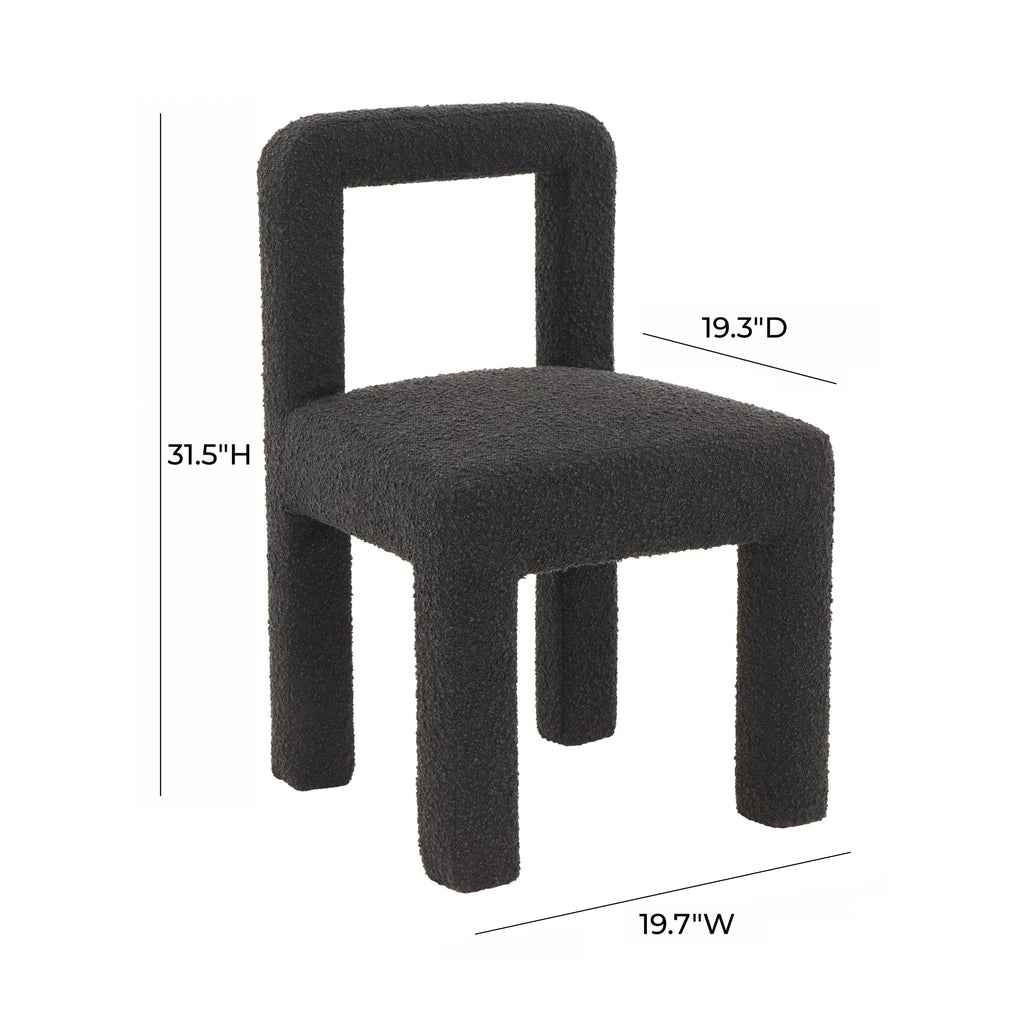 Black Boucle Dining Chair E8148
