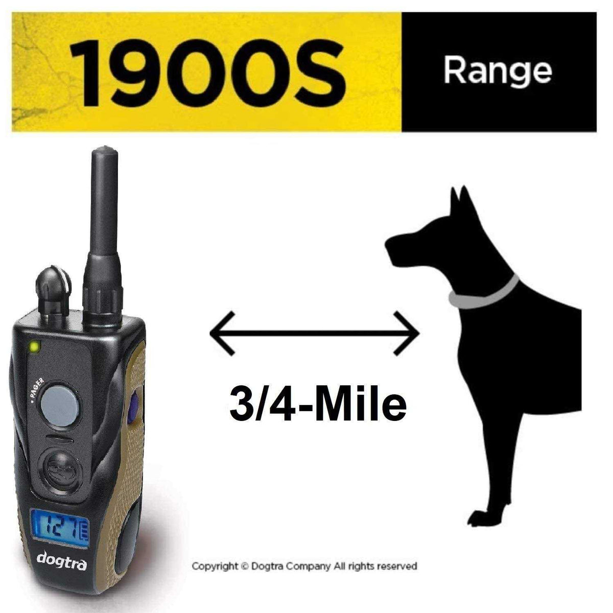 Black 1 Mile Remote Trainer J334810