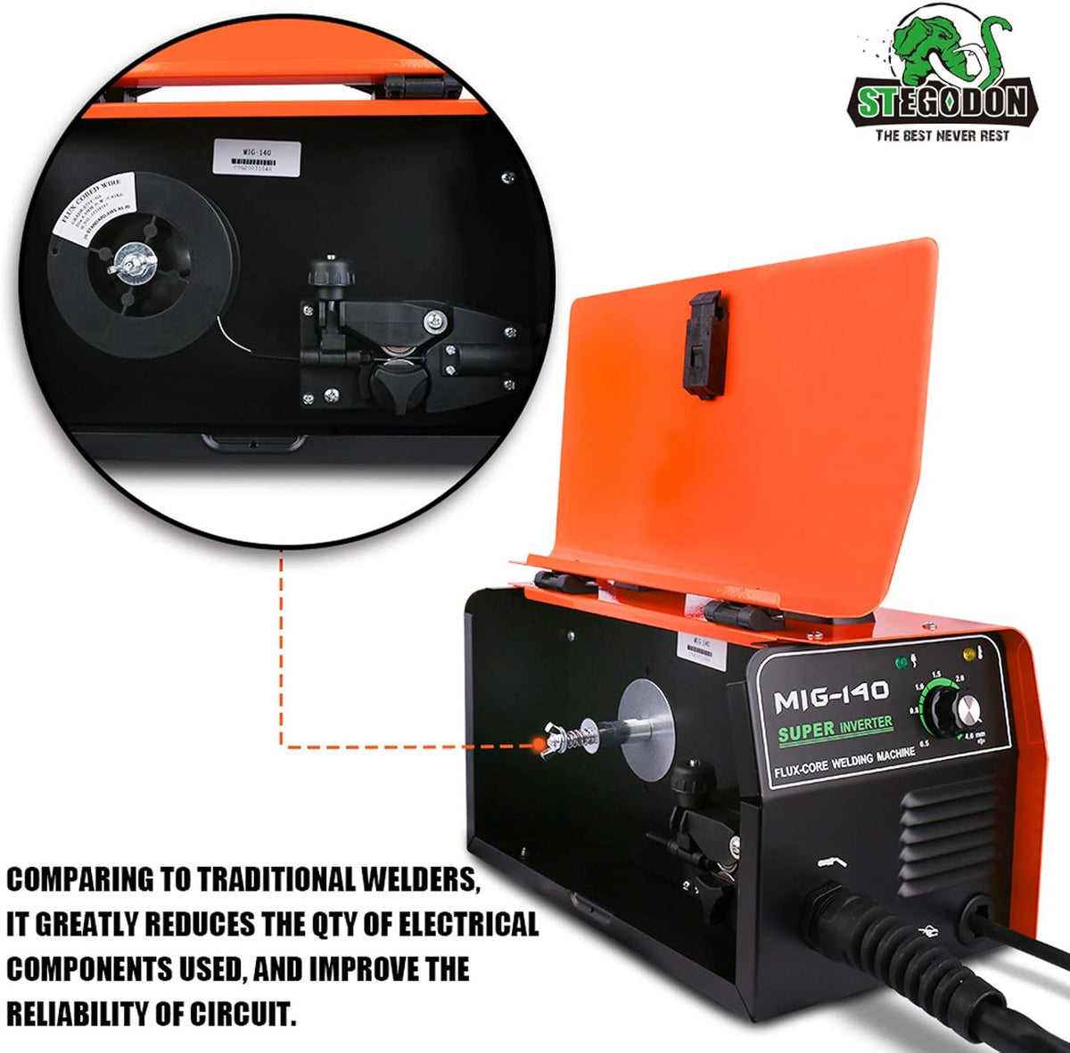 Portable 140 Welder Flux Core Wire Automatic Feed Welding Machine Y2243