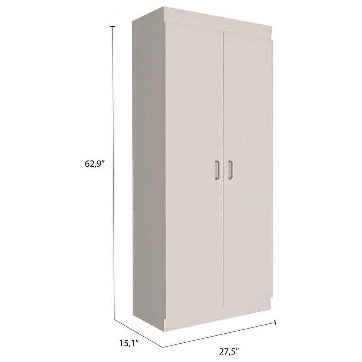 White 5-Shelf Engineered Wood Pantry Cabinet Y4229
