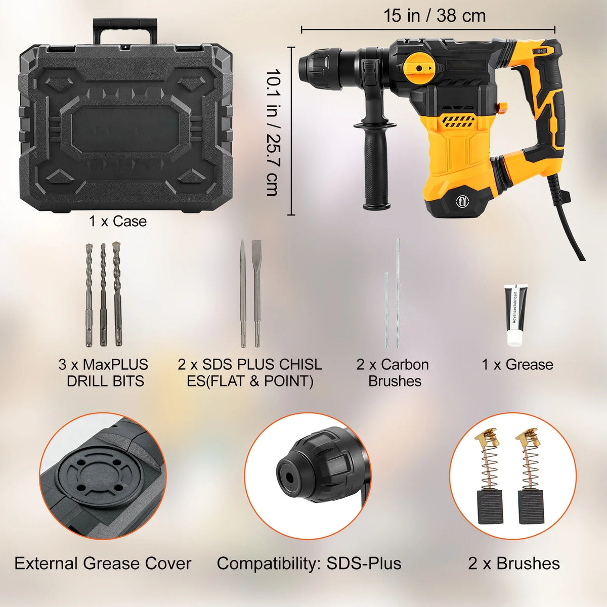 1-1/4" SDS-Plus Corded Rotary Hammer Drill D680572