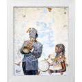 White Modern Wood Framed Art Print W2013