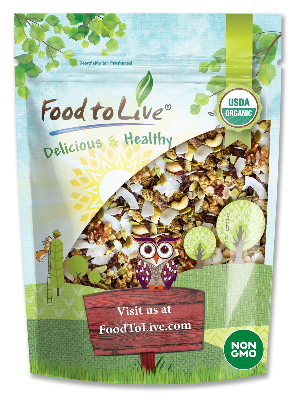Organic Raw Variety Trail Mix, 4 Pounds P67726