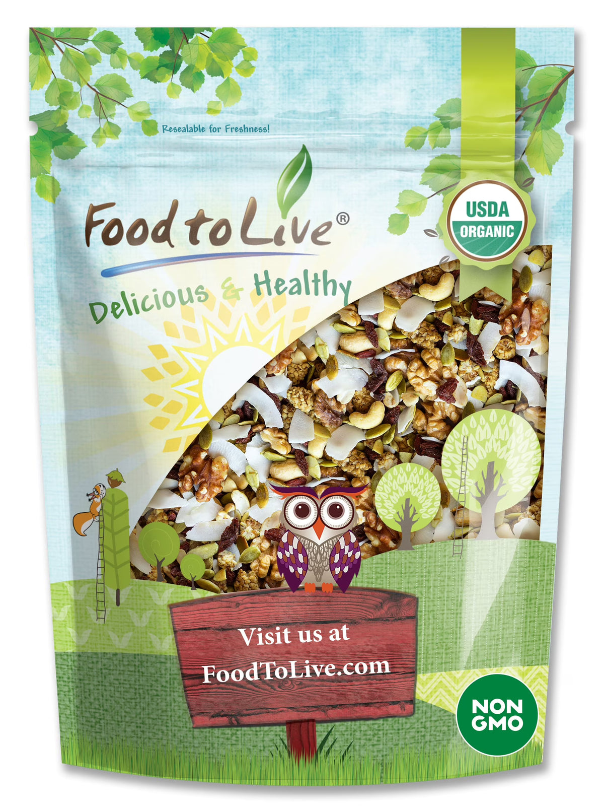 Organic Raw Variety Trail Mix, 4 Pounds P67726