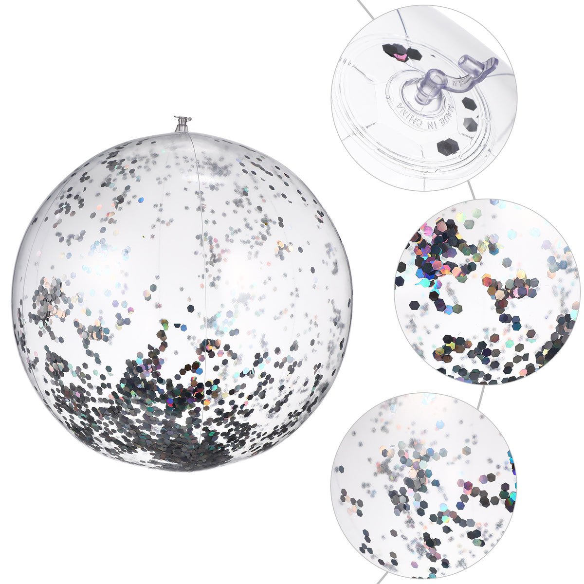 2 Pcs Inflatable Beach Balls with Air Pump G3475