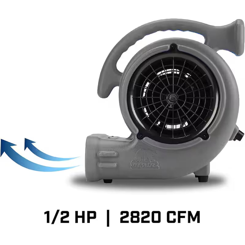 1/2 HP Stackable Air Mover Floor Blower Fan in Grey J4299