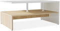 Oak and White Engineered Wood Coffee Table X106184