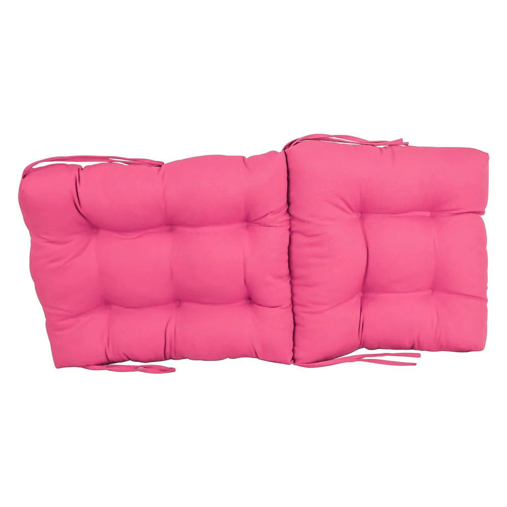 18-inch by 38-inch Solid Twill Tufted Chair Cushion A792
