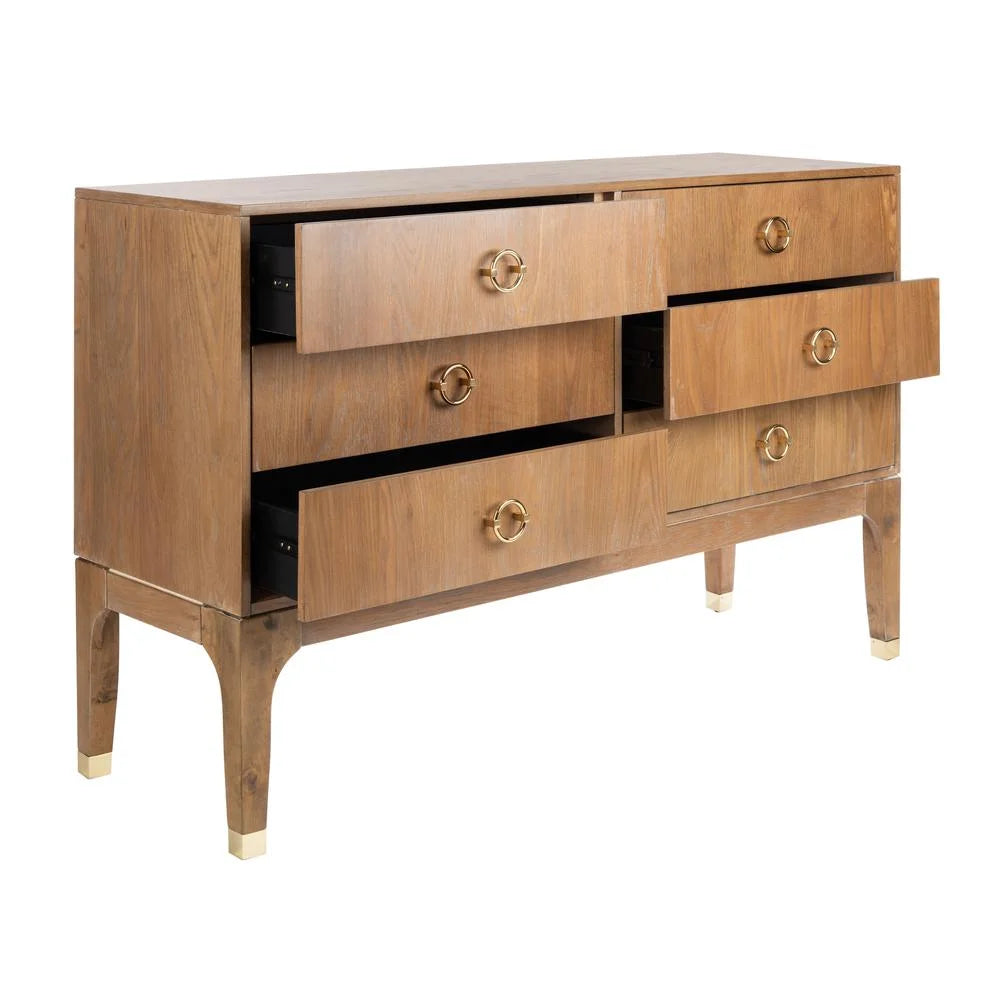 6 Drawer Rustic Oak Dresser E19433