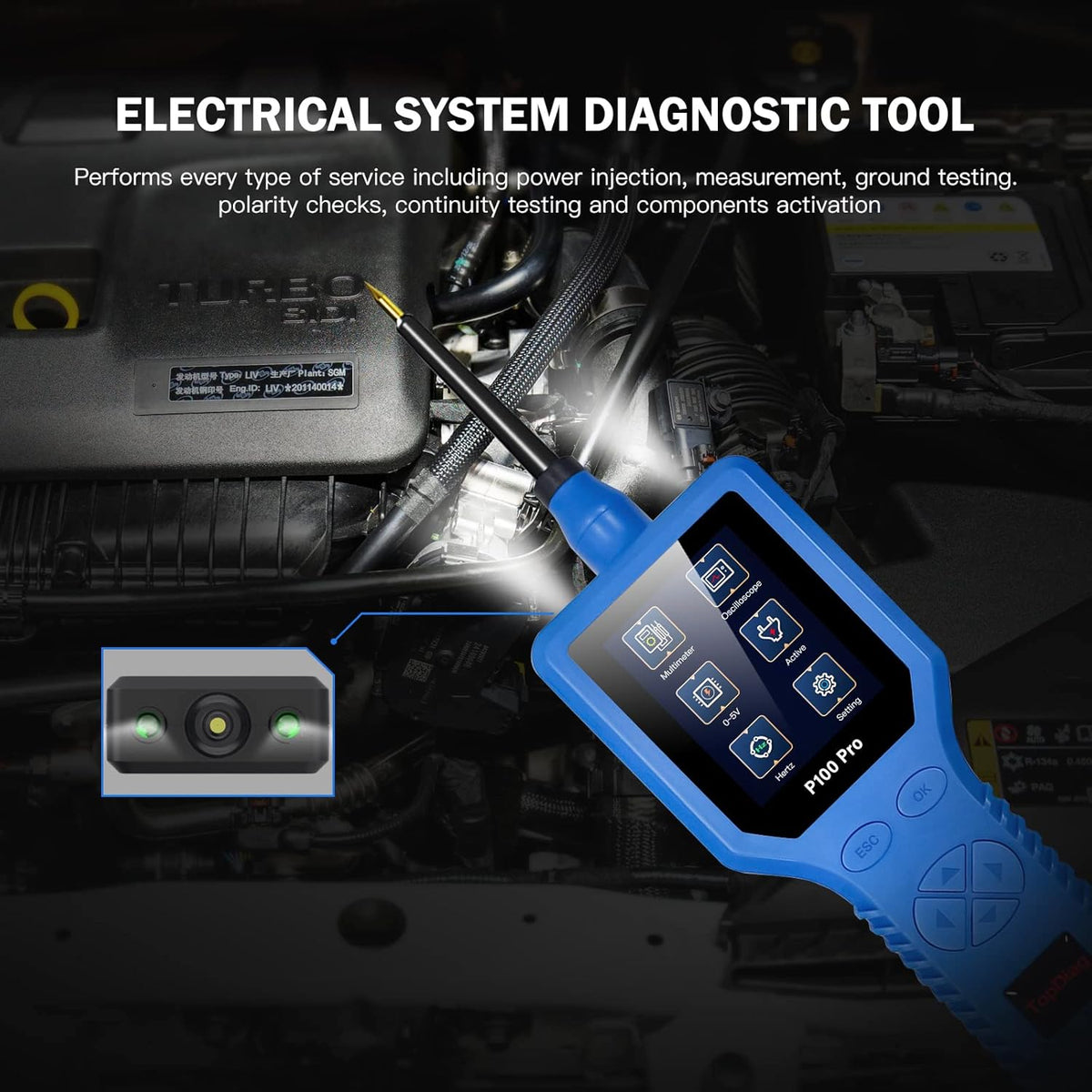 9v-30v Automotive Circuit Tester Multimeter Voltage Detector Power Circuit Probe Kit F43937
