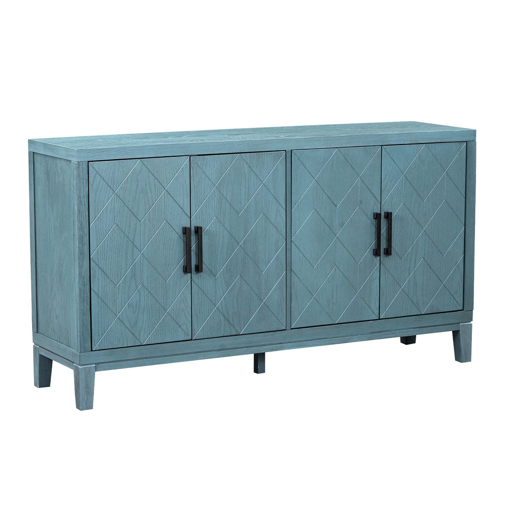4-Door Retro Sideboard with Adjustable Shelves T10491