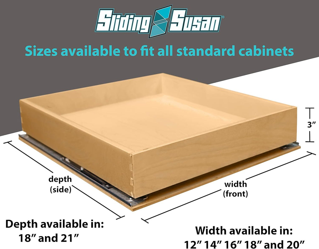 Sliding Susan Pull Out Cabinet Organizer, 14 x 21 V56279