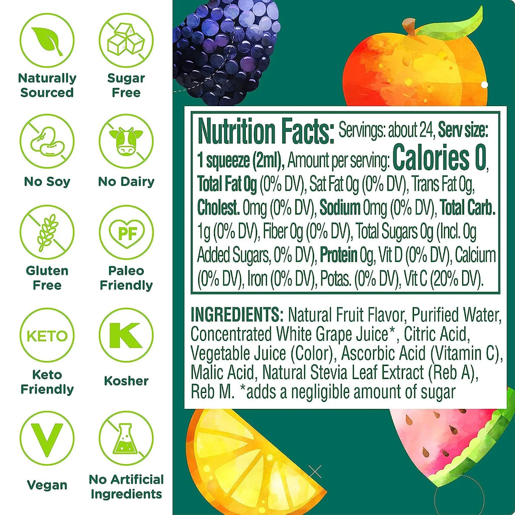 Liquid Water Enhancer Variety, Sugar Free, Zero Calories, 5 Bottles E835316